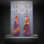 Moroccan Plum Large Polygon Earrings