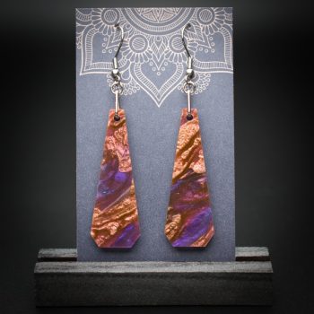 Moroccan Plum Large Polygon Earrings