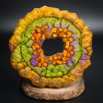 Copper Crackle Geode Vanity Tray