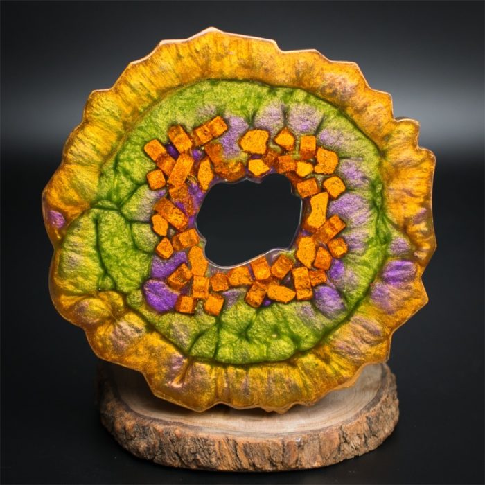 Copper Crackle Geode Vanity Tray