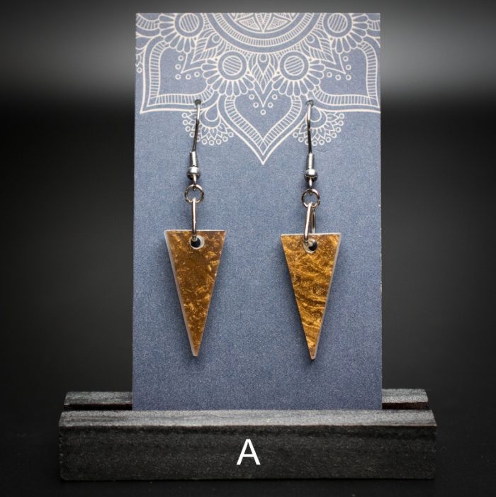 Copper Mill Small Triangle Earrings