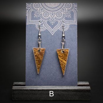 Copper Mill Small Triangle Earrings
