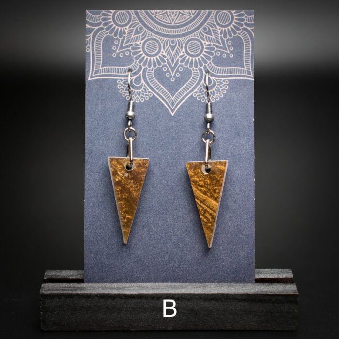 Copper Mill Small Triangle Earrings