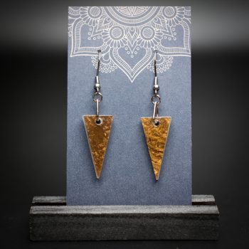 Copper Mill Small Triangle Earrings