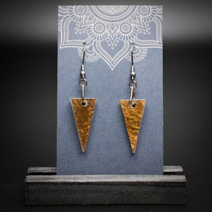 Copper Mill Small Triangle Earrings