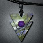 Triangle Pendant in Purple and Green