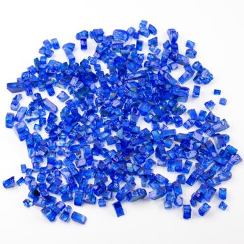 Peacock Blue Reflective Fire Glass
