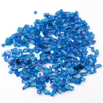 Smurf Blue Reflective Fire Glass