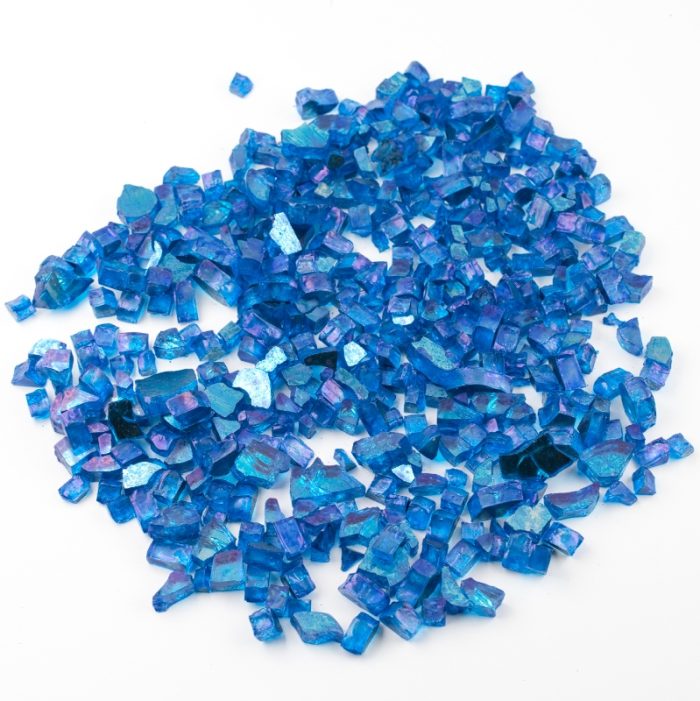 Smurf Blue Reflective Fire Glass