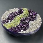 Peridot Orgonite Charger Trinket Stand