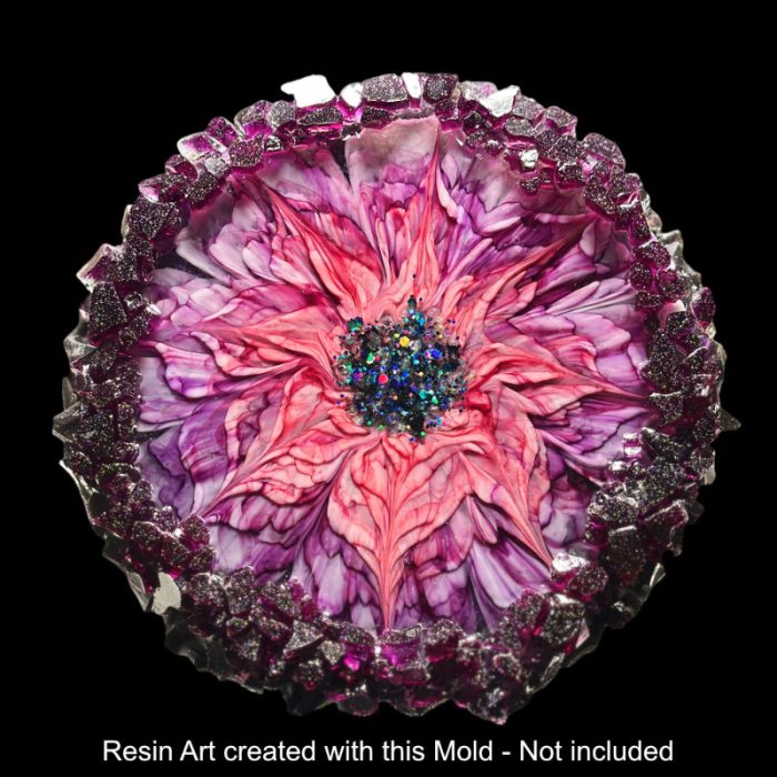 Colossal Crystal Edge Vanity Tray by Crystal Resin Art