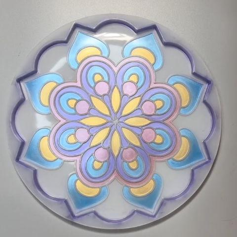 Using Mica Powders in a Flower Mandala Mold