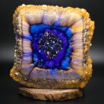 Golden Sunburst Crystal Edge Vanity Tray