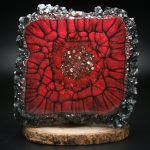 Red Diamond Crystal Edge Vanity Tray