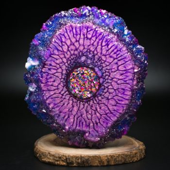 Purple Rain Crystal Edge Vanity Tray