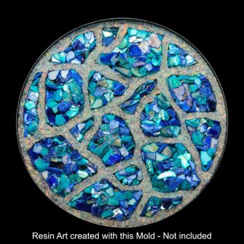 Geode Agate Tray with Sea Shells by Crystal Resin Art