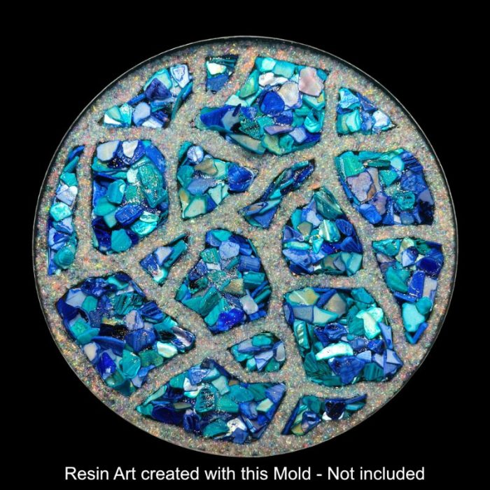 Geode Agate Tray with Sea Shells by Crystal Resin Art