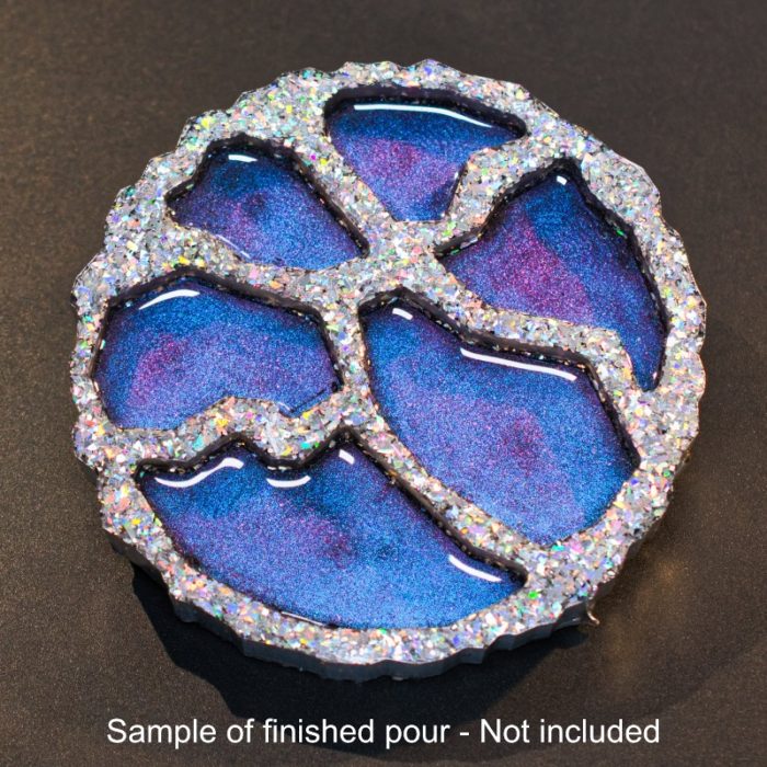 Geode Crackle Coaster Geode Agate Coaster Silicone Mold B Crystal Resin Art