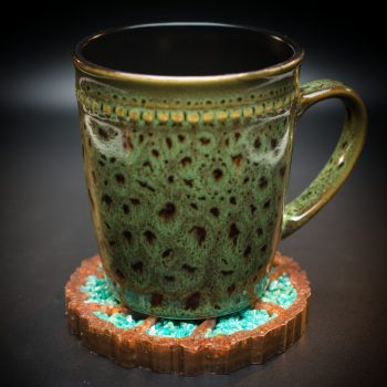 Amazonite and Carnelian Geode Agate Coaster