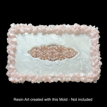 Colossal Crystal Edge Tray by Crystal Resin Art