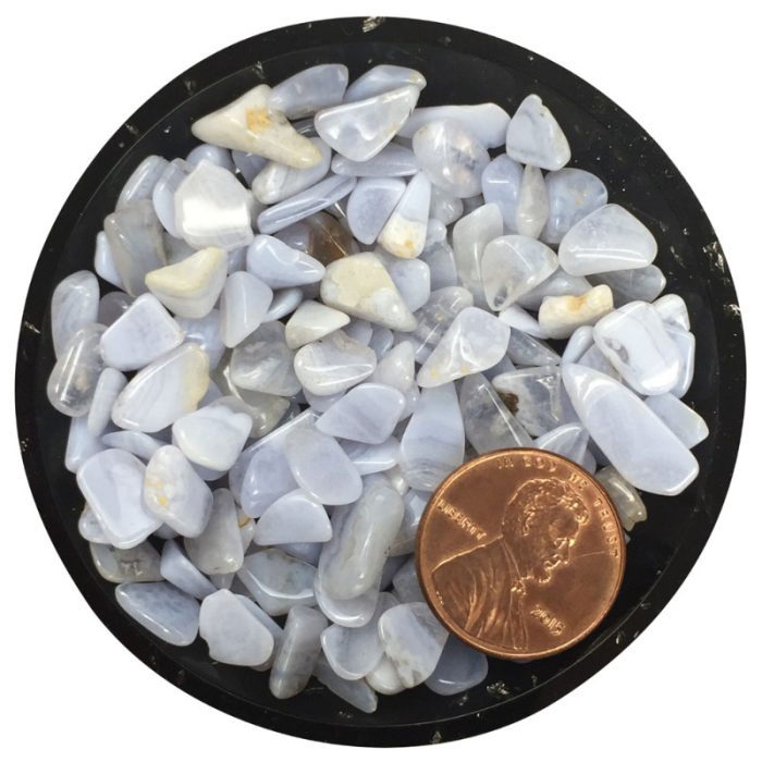 Blue Lace Agate Tiny Crystal Chips – Size L1