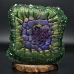 Asian Iris Crystal Edge Vanity Tray