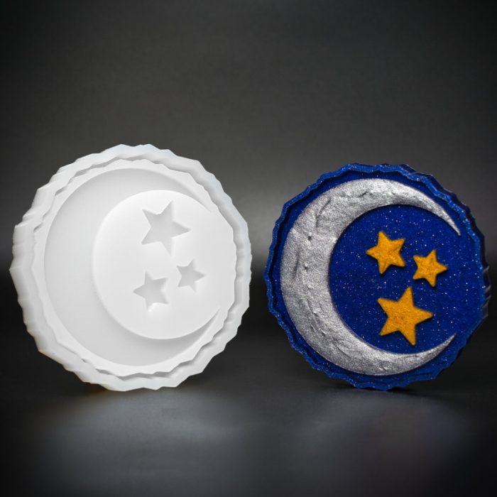 Moon and Stars Coaster Silicone Mold