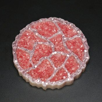 Rose Quartz Geode Agate Coasters – Set of 2