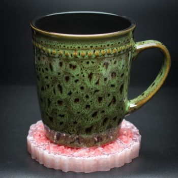 Rose Quartz Geode Agate Coasters – Set of 2
