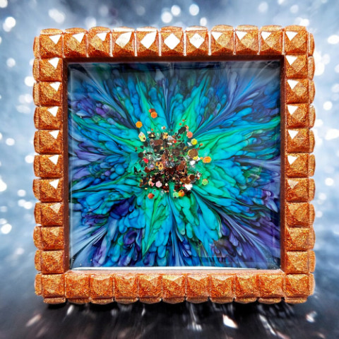 3D Flower Bloom in our Crystal Gem Edge Trinket Dish Mold