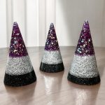 Dichroic Purple Large Ring Cones