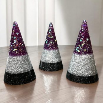 Dichroic Purple Large Ring Cones
