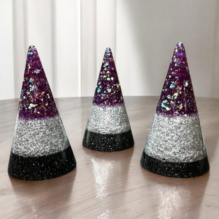 Dichroic Purple Large Ring Cones