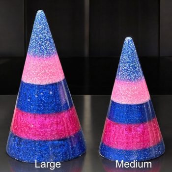 Pink and Blue Sparkle Ring Cones