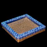 Blue and Brown Crystal Gem Edge Trinket Dish