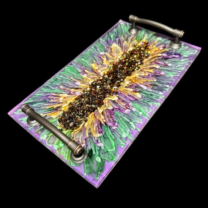 Watercolor Blossom Vanity Tray