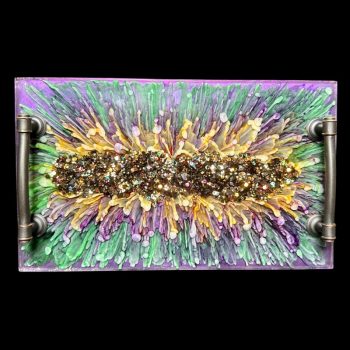 Watercolor Blossom Vanity Tray