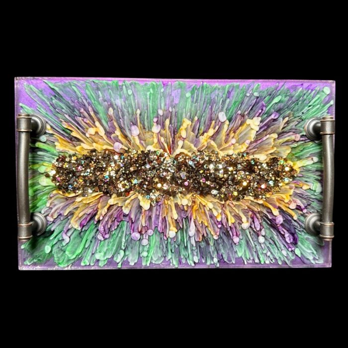Watercolor Blossom Vanity Tray