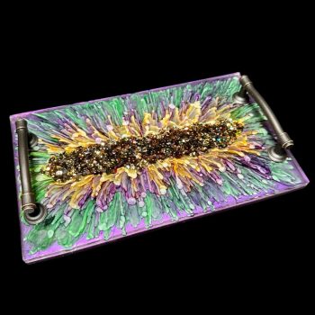 Watercolor Blossom Vanity Tray