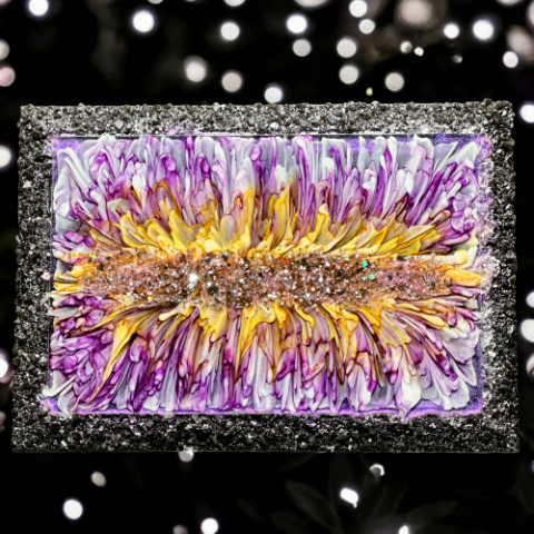 Second 3D Resin Bloom in our Crystal Edge Vanity Tray Mold