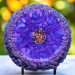 Blue Berry Fusion Resin Pour in our Crystal Edge Round Mold