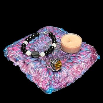 Berry Fusion Crystal Edge Vanity Tray