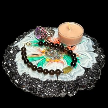 Evergreen 3D Bloom Crystal Edge Vanity Tray
