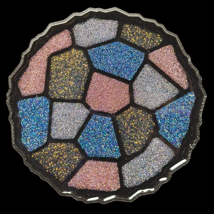 Glitter Mosaic Coasters - Set of 2