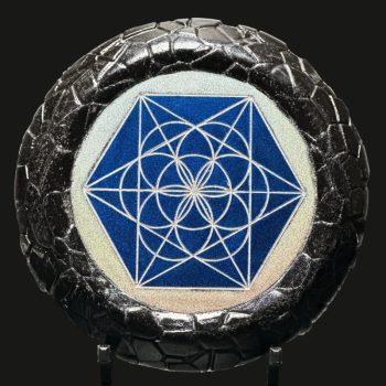 Royal Blue Seed of Life Stone Edge Grid