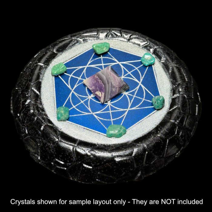 Royal Blue Seed of Life Stone Edge Grid