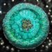 Green Turquoise Resin Pour in our Crystal Edge Round Mold