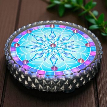 Crystal Snowflake Mandala Diamond Edge Trinket Stand