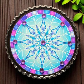 Crystal Snowflake Mandala Diamond Edge Trinket Stand