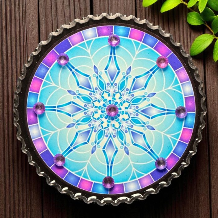 Crystal Snowflake Mandala Diamond Edge Trinket Stand